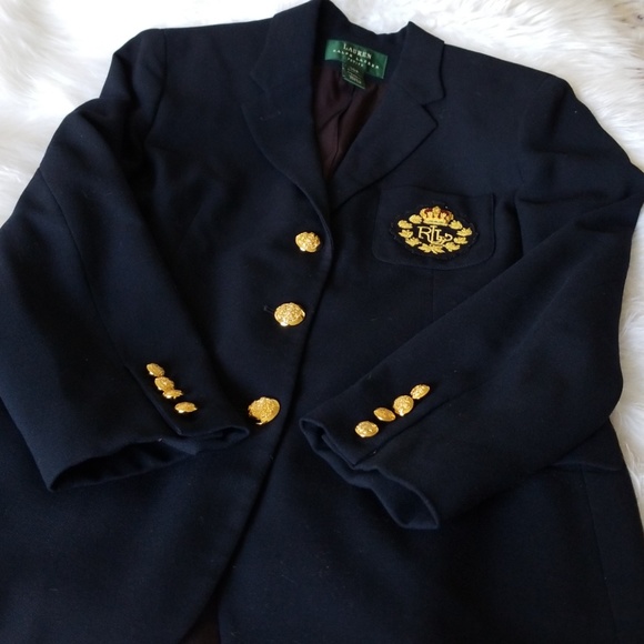 Ralph Lauren Blue Blazer - Vintage - Size 10P - Picture 6 of 8